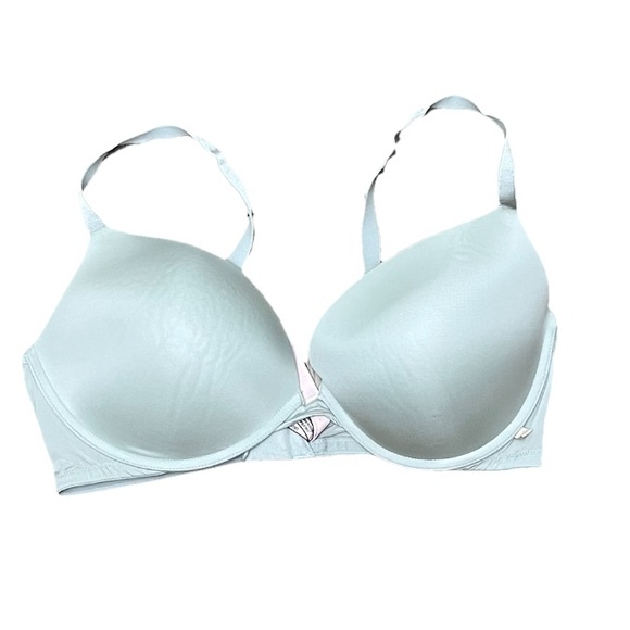 Victoria's Secret Bra 38D Baby Blue Padded Underwire Adjustable Push Up Wired - Picture 1 of 7